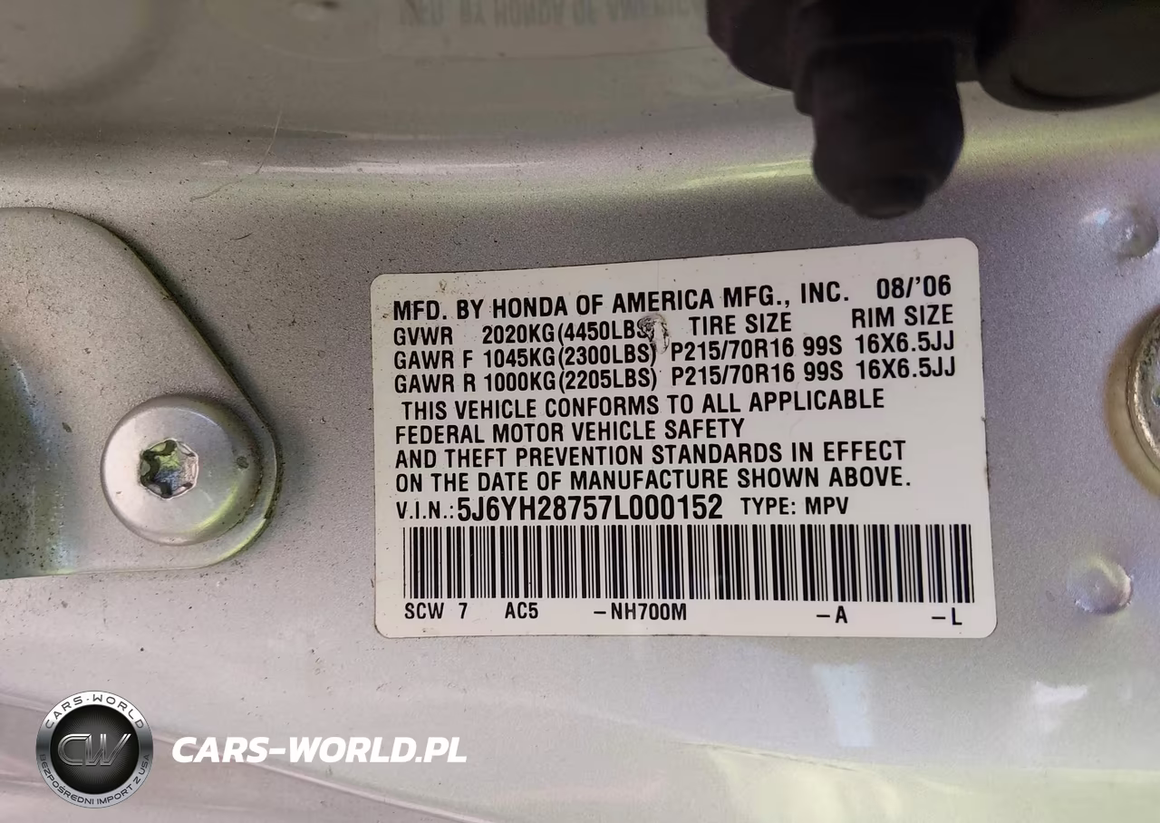 2007 Honda Element Ex VIN:5J6YH28757L000152 - 9