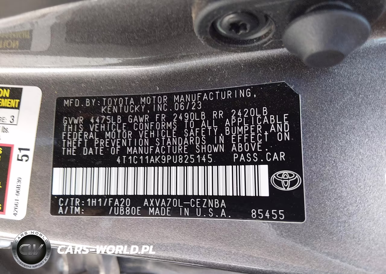 2023 Toyota Camry Le VIN:4T1C11AK9PU825145 - 9
