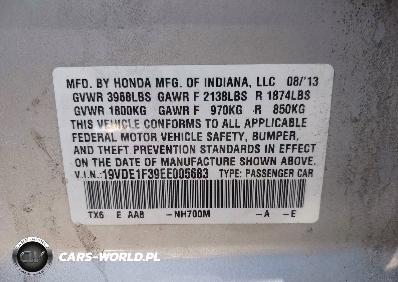 2014 Acura Ilx 2.0L VIN:19VDE1F39EE005683 - 9