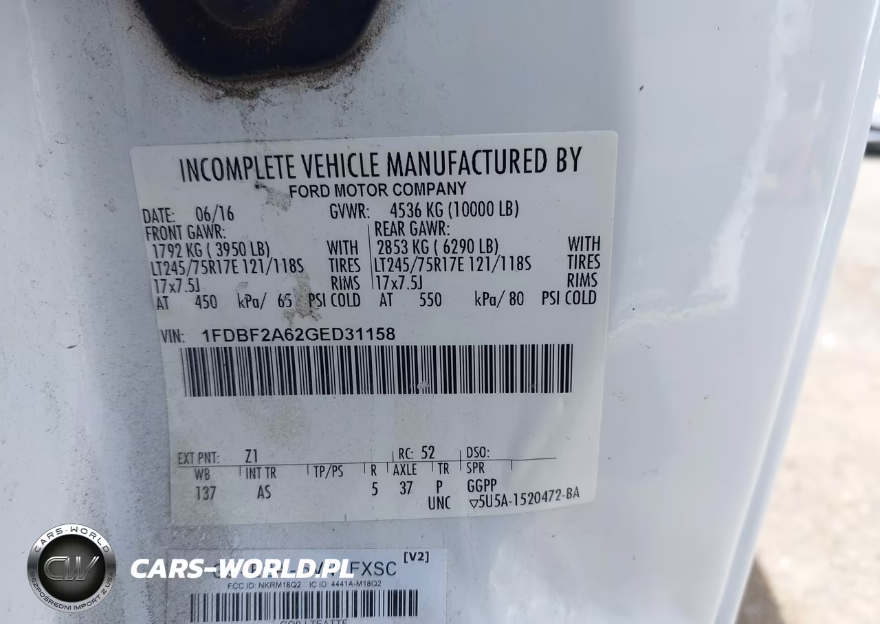 2016 Ford F-250 Xl VIN:1FDBF2A62GED31158 - 9