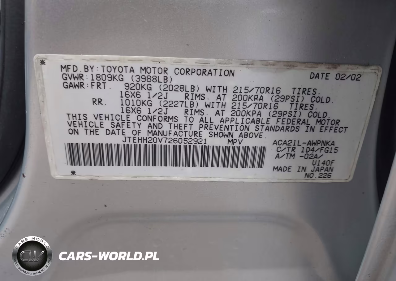 2002 Toyota Rav4 VIN:JTEHH20V726052921 - 9