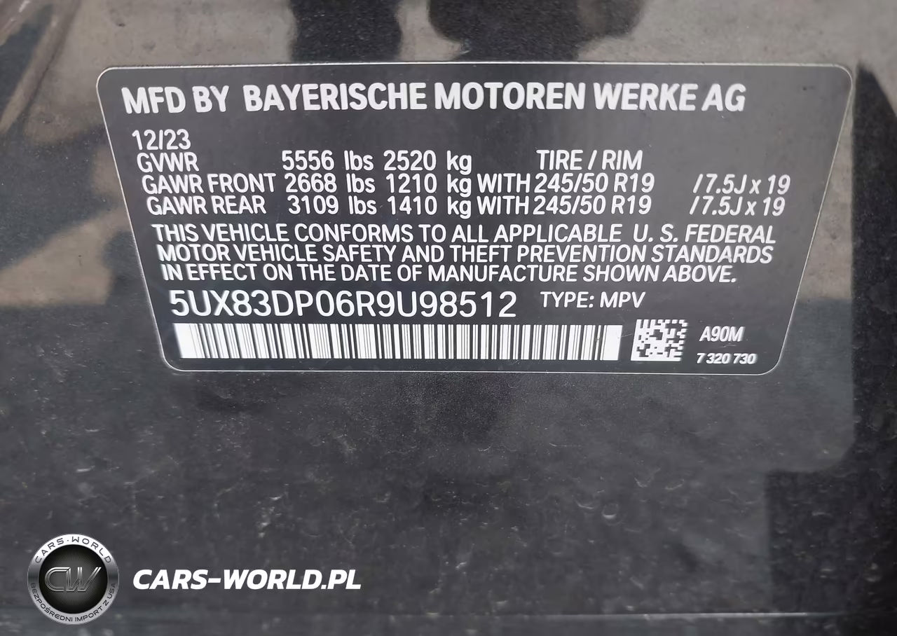 2024 BMW X3 M40I VIN:5UX83DP06R9U98512 - 9