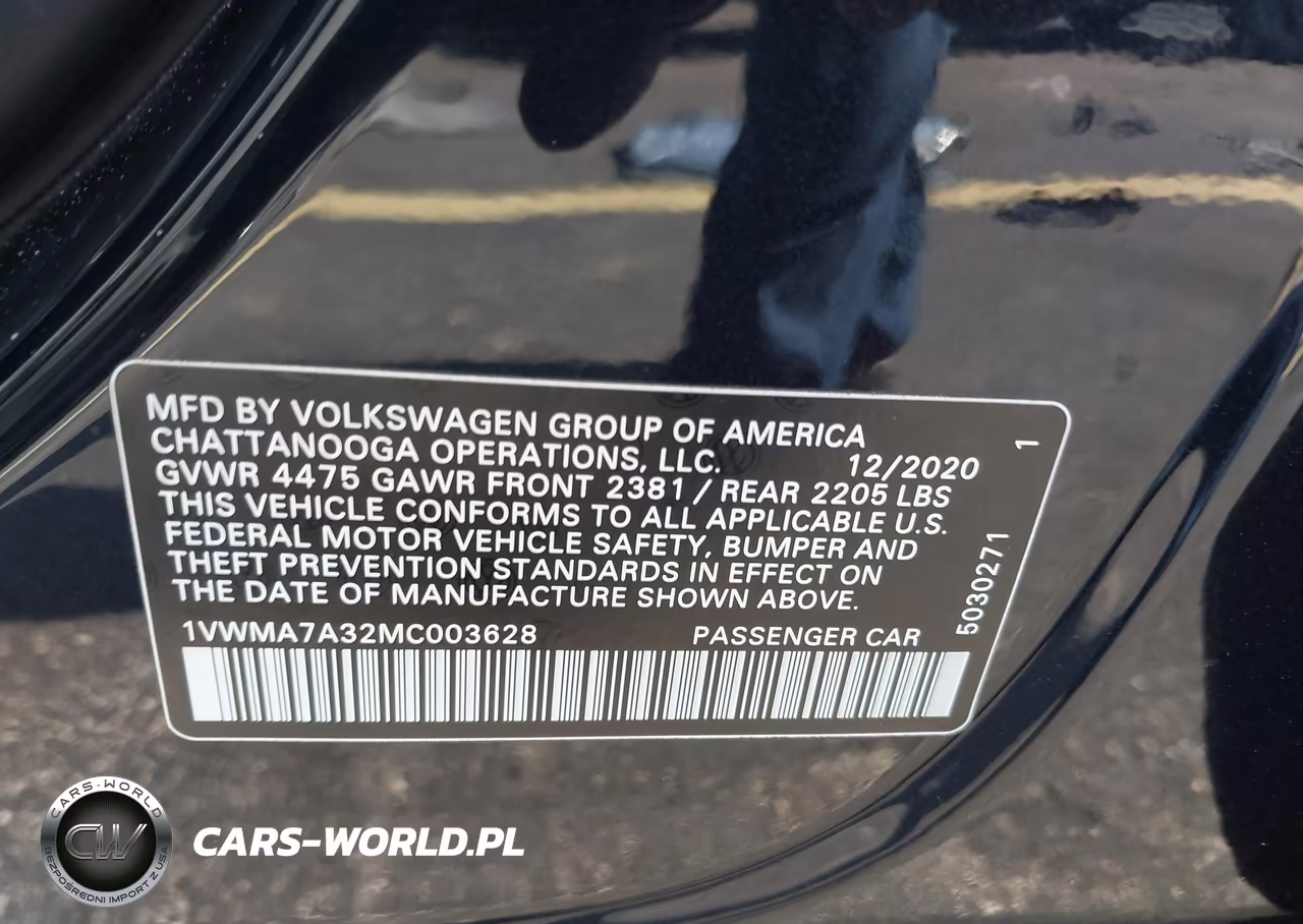 2021 Volkswagen Passat 2.0T R-Line VIN:1VWMA7A32MC003628 - 9