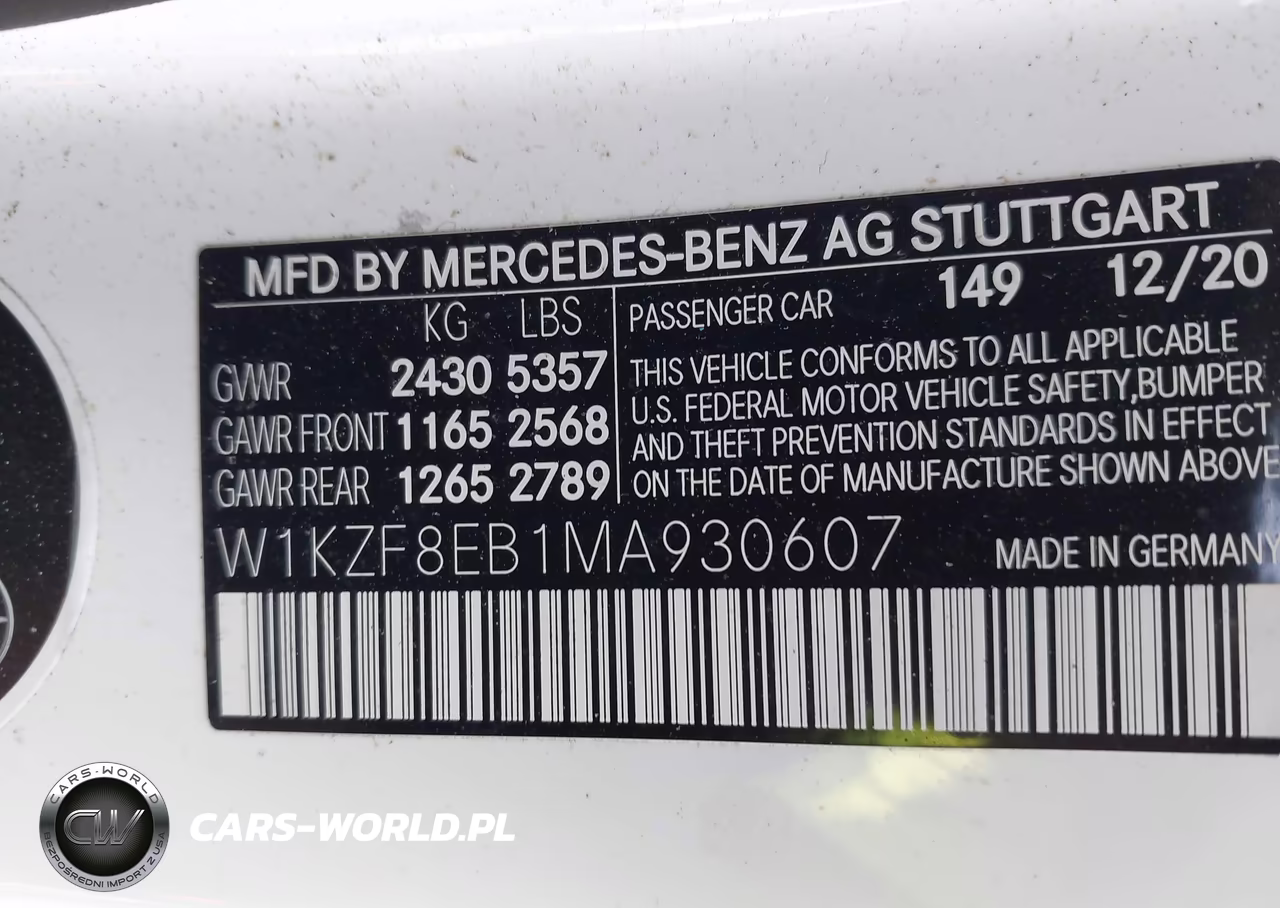 2021 Mercedes-Benz E 350 4Matic VIN:W1KZF8EB1MA930607 - 9