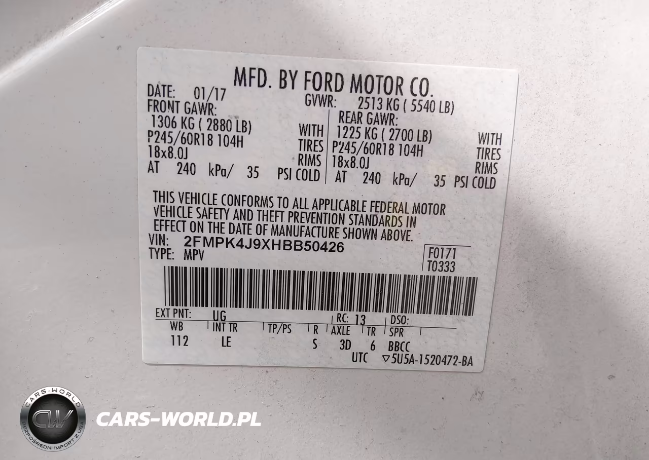 2017 Ford Edge Sel VIN:2FMPK4J9XHBB50426 - 9