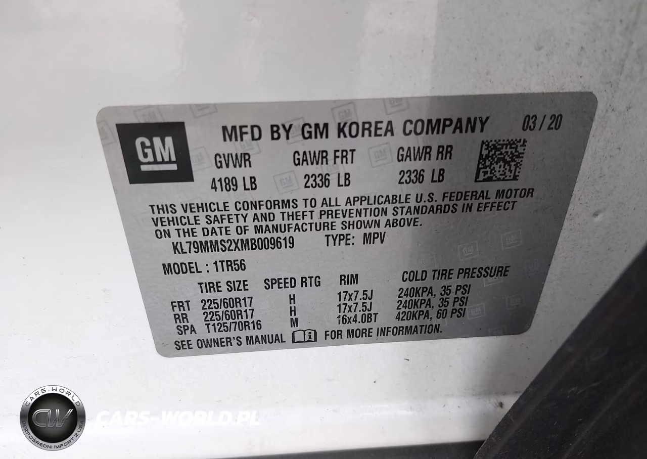 2021 Chevrolet Trailblazer Fwd Ls VIN:KL79MMS2XMB009619 - 9