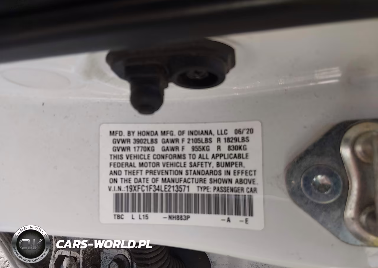 2020 Honda Civic Ex VIN:19XFC1F34LE213571 - 9