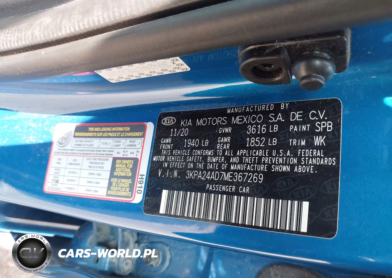 2021 Kia Rio S VIN:3KPA24AD7ME367269 - 9