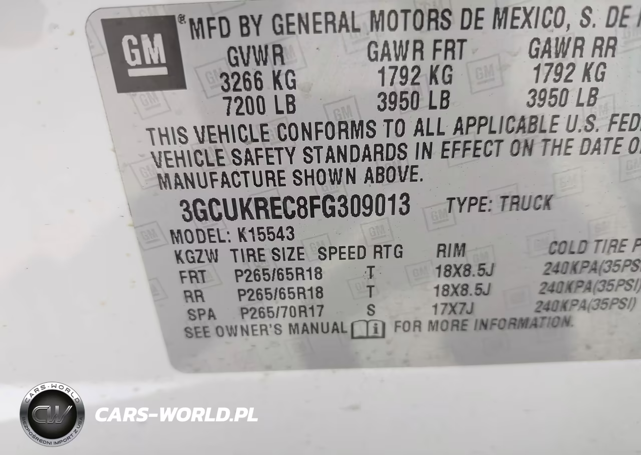 2015 Chevrolet Silverado 1500 Lt VIN:3GCUKREC8FG309013 - 9