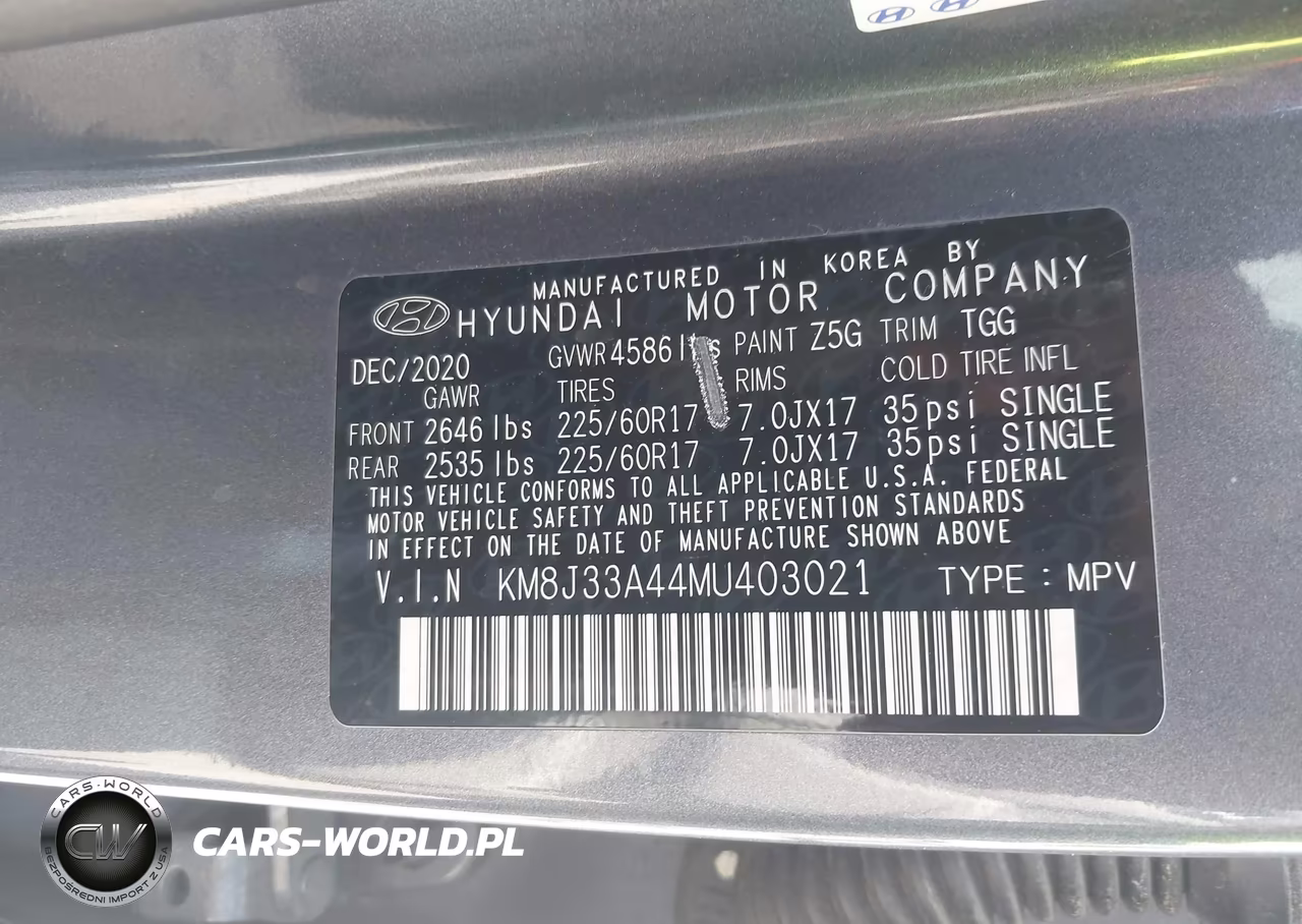 2021 Hyundai Tucson Value VIN:KM8J33A44MU403021 - 9