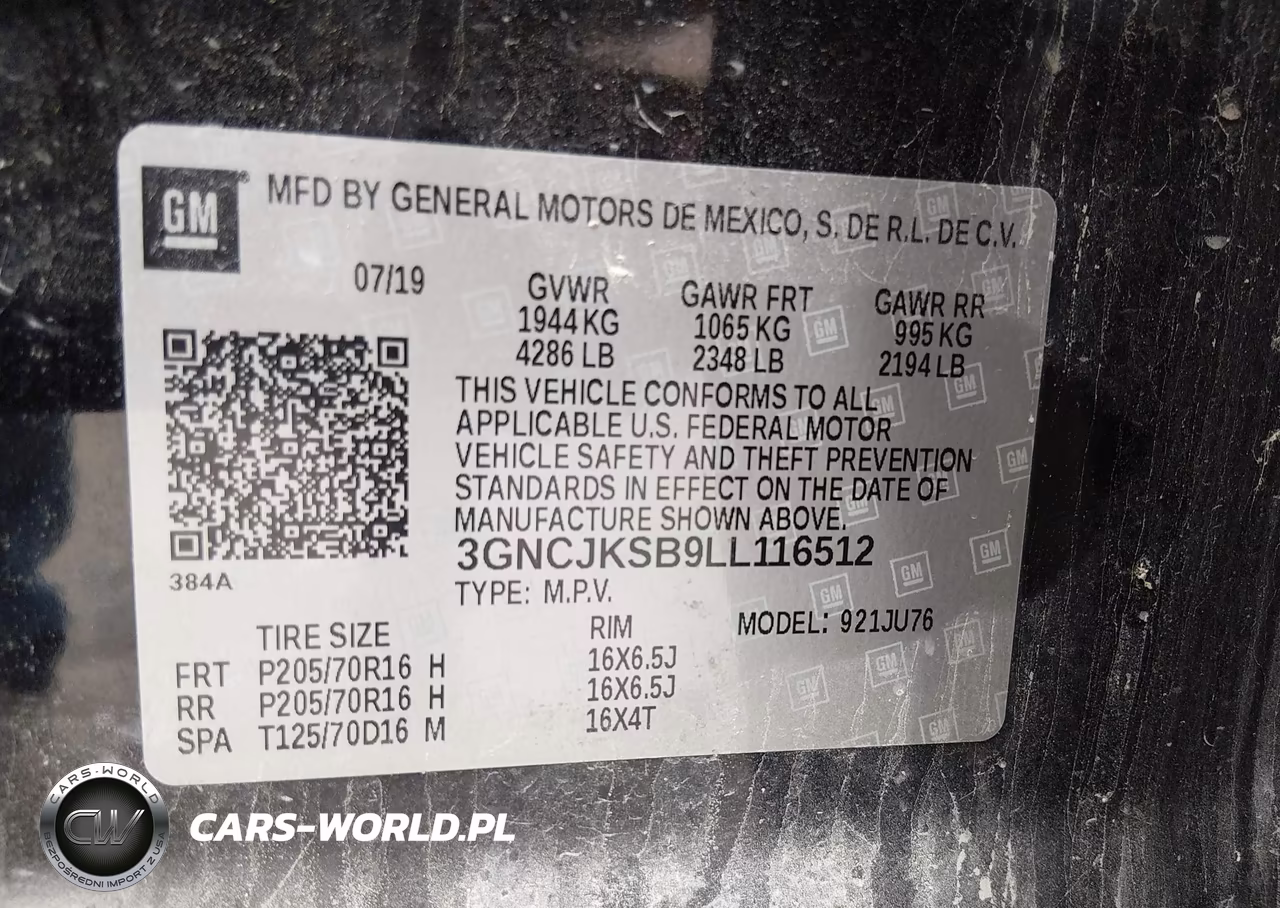 2020 Chevrolet Trax Fwd Ls VIN:3GNCJKSB9LL116512 - 8