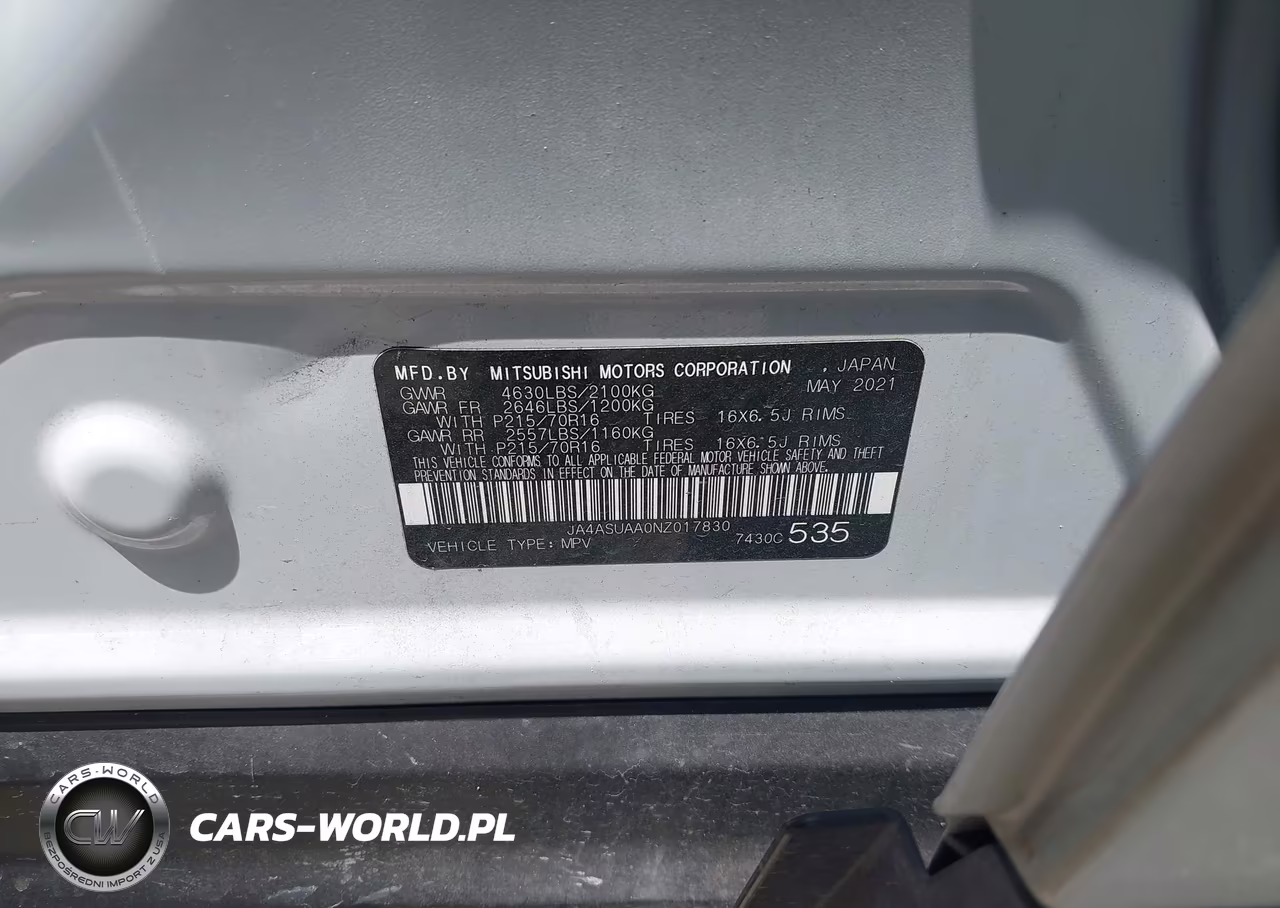 2022 Mitsubishi Eclipse Cross Es VIN:JA4ASUAA0NZ017830 - 9