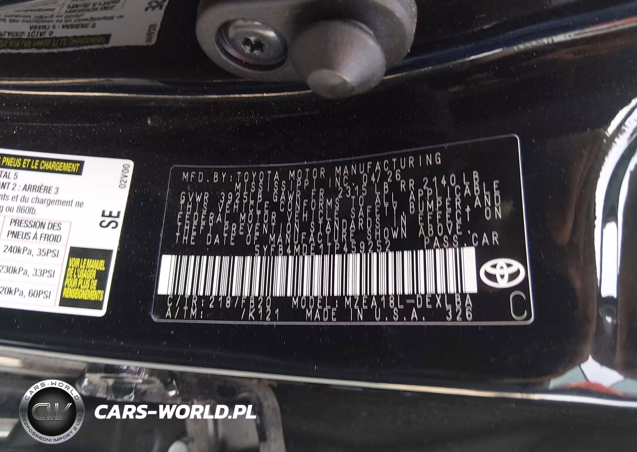2026 Toyota Corolla Le VIN:5YFB4MDE1TP459252 - 9