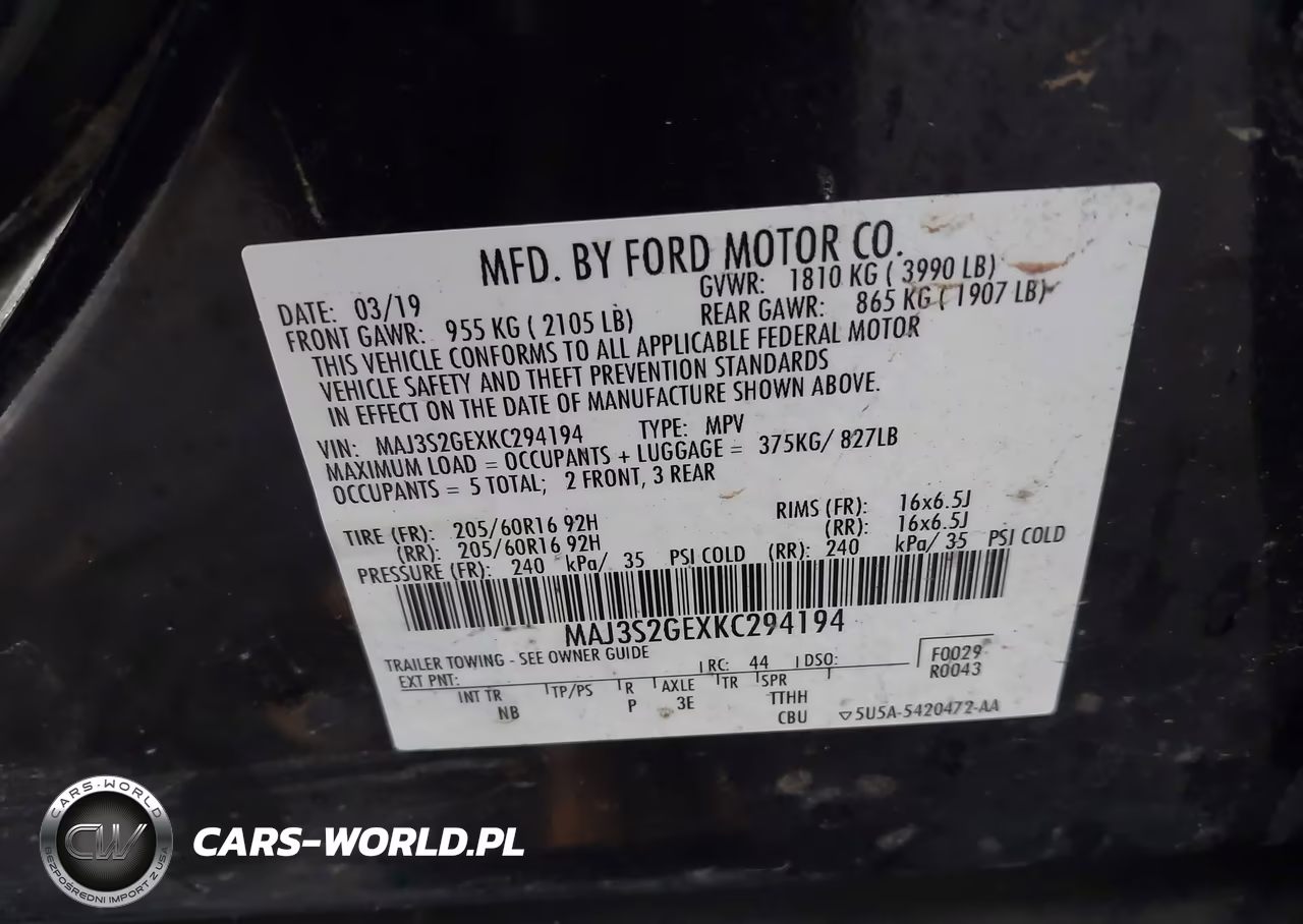 2019 Ford Ecosport Se VIN:MAJ3S2GEXKC294194 - 9