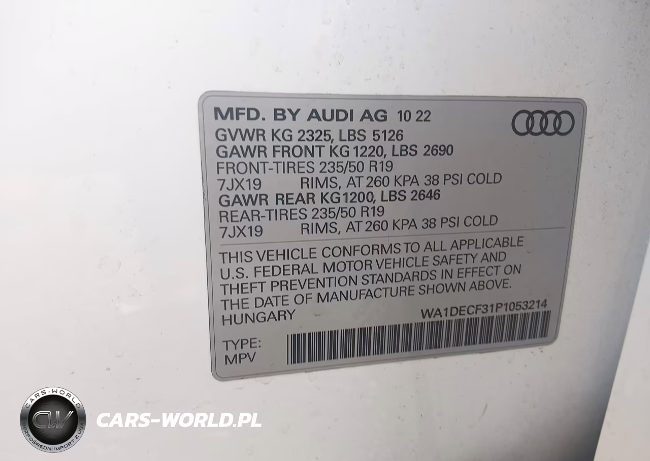 2023 Audi Q3 Premium 45 Tfsi S Line Quattro Tiptronic VIN:WA1DECF31P1053214 - 9