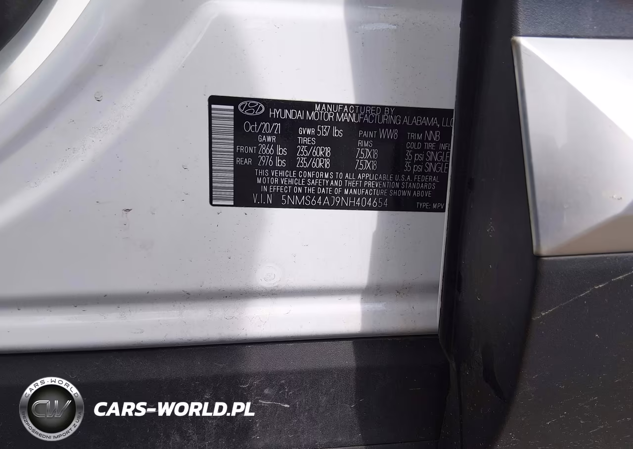 2022 Hyundai Santa Fe Sel VIN:5NMS64AJ9NH404654 - 9
