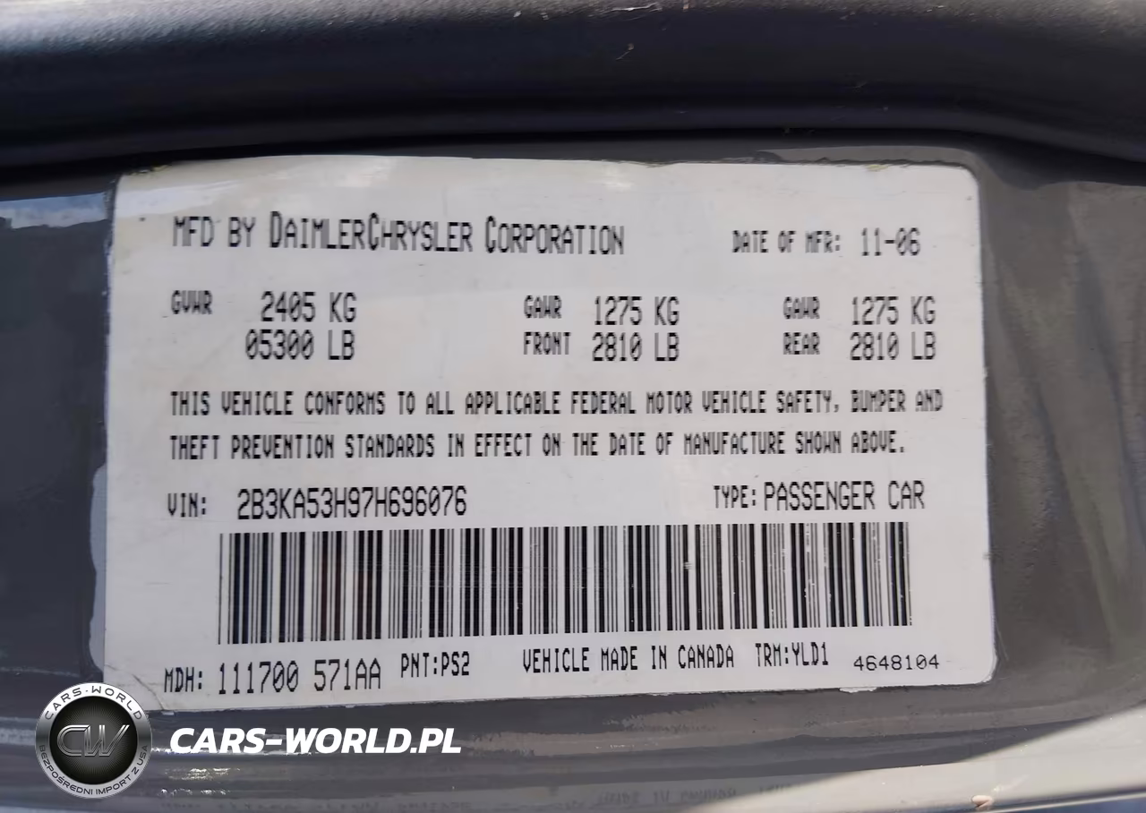 2007 Dodge Charger Rt VIN:2B3KA53H97H696076 - 9