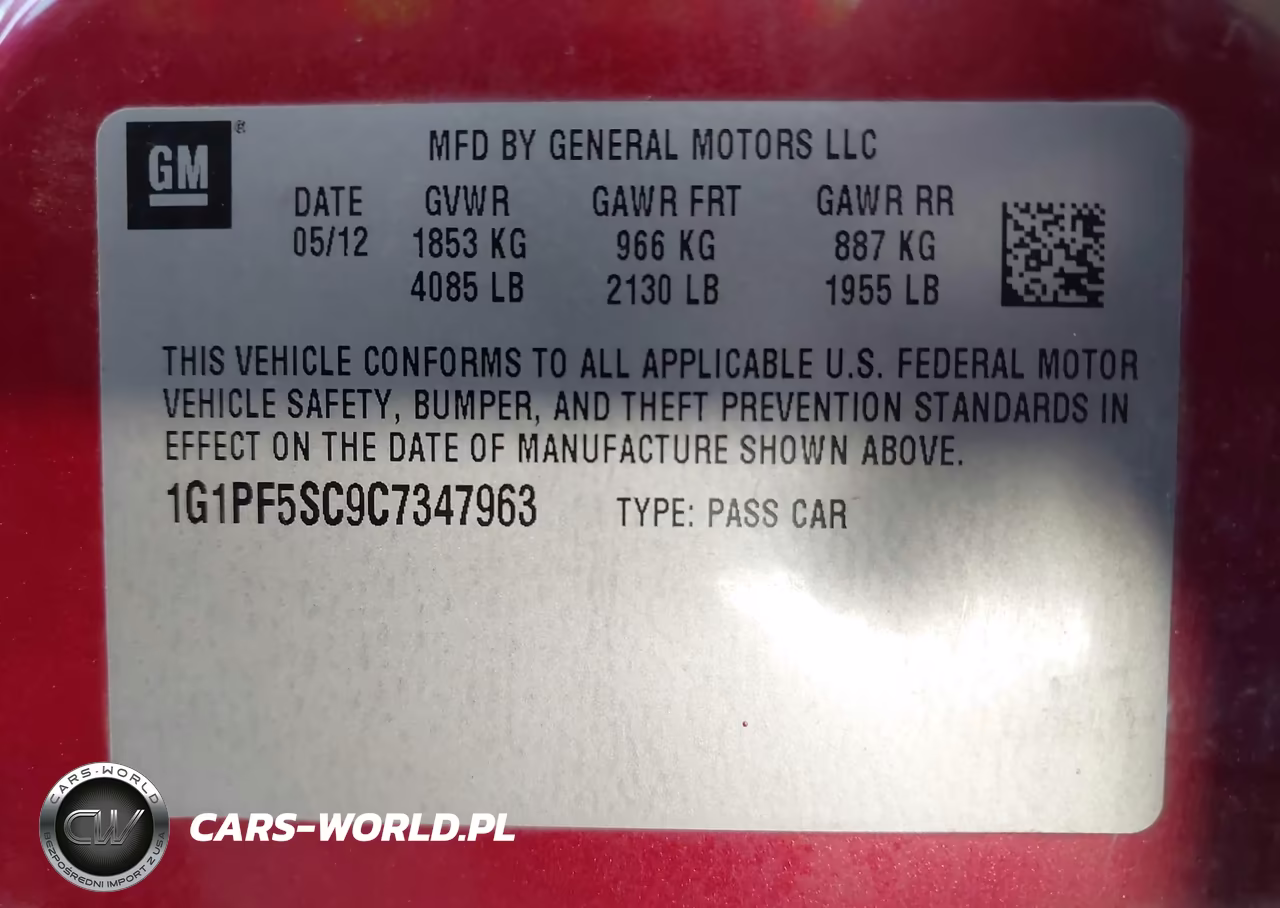 2012 Chevrolet Cruze 1Lt VIN:1G1PF5SC9C7347963 - 9