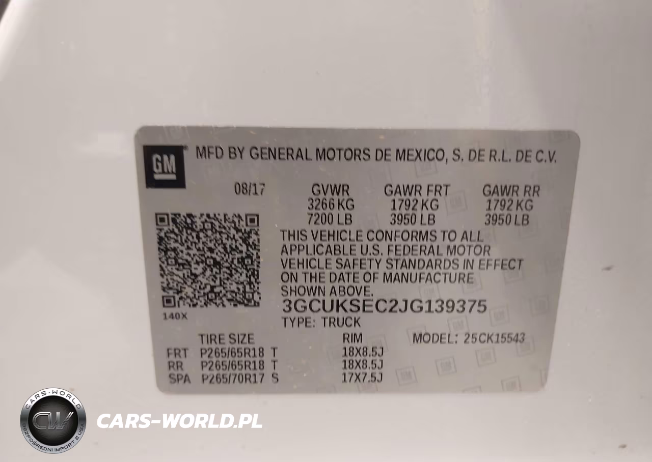 2018 Chevrolet Silverado 1500 1Lz VIN:3GCUKSEC2JG139375 - 9