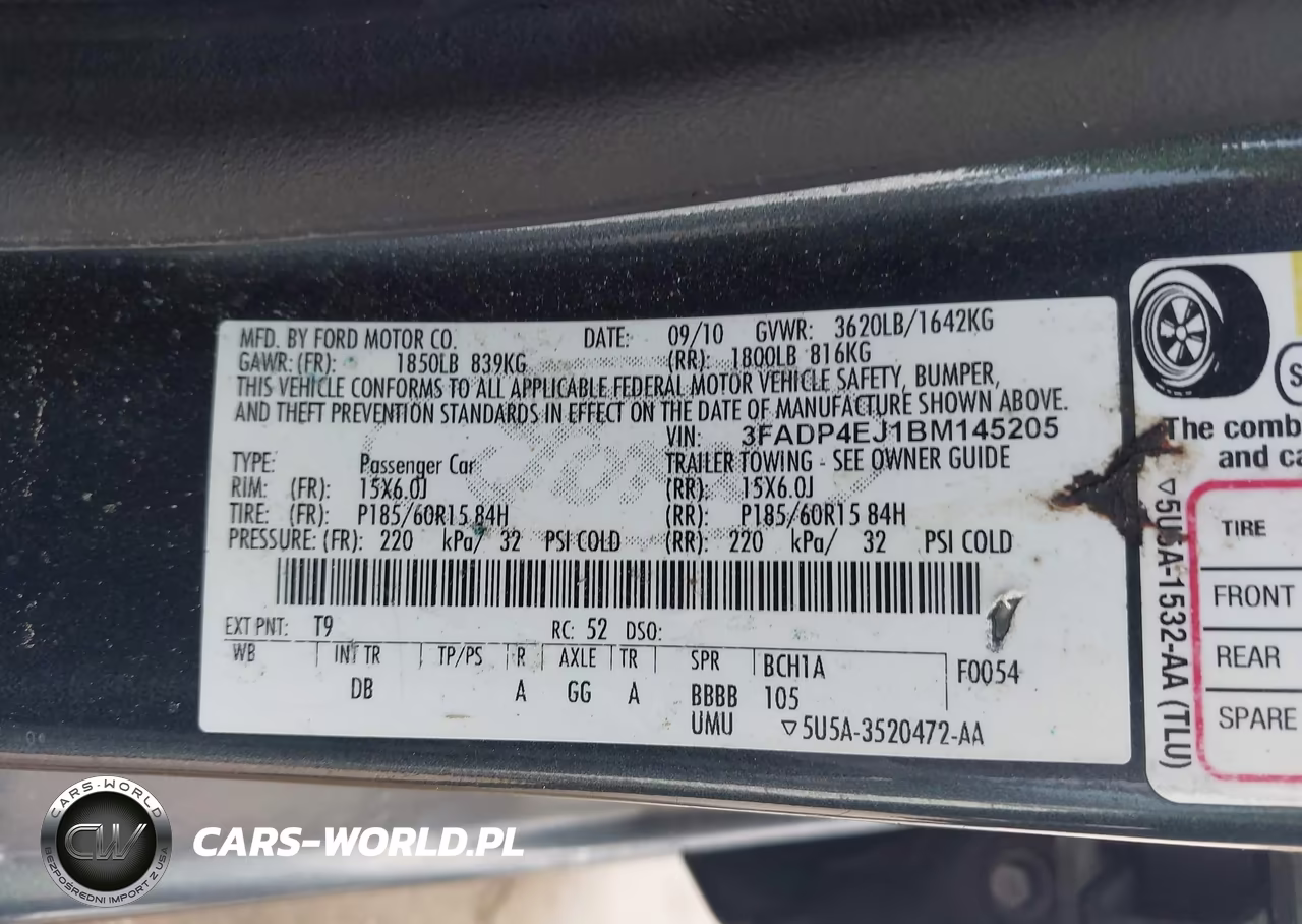 2011 Ford Fiesta Se VIN:3FADP4EJ1BM145205 - 9