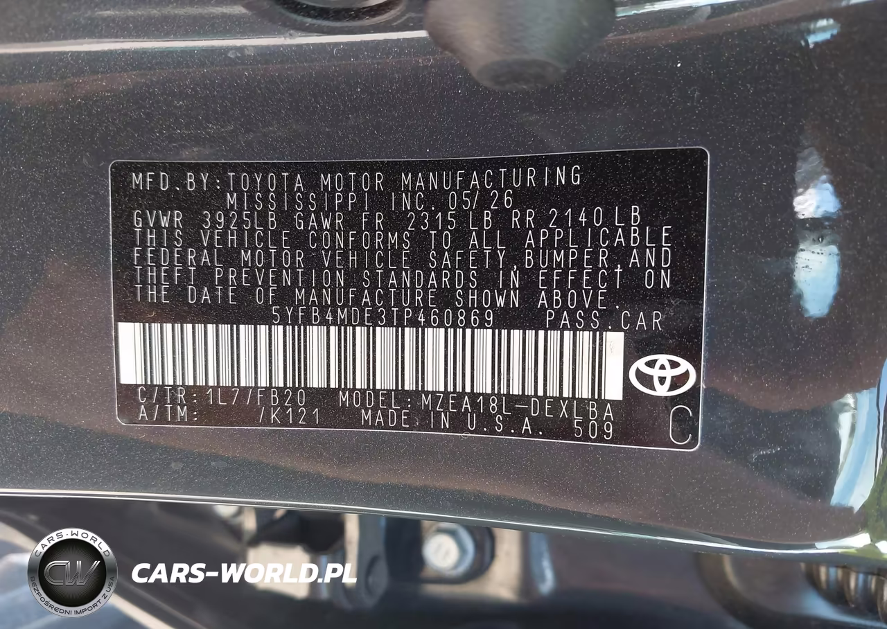 2026 Toyota Corolla Le VIN:5YFB4MDE3TP460869 - 9