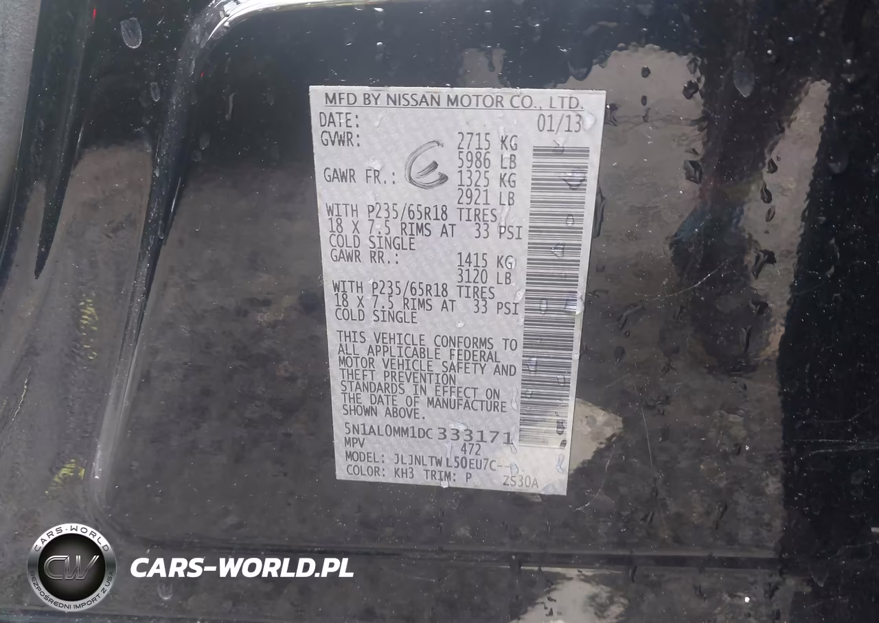 2013 Infiniti Jx35 VIN:5N1AL0MM1DC333171 - 9