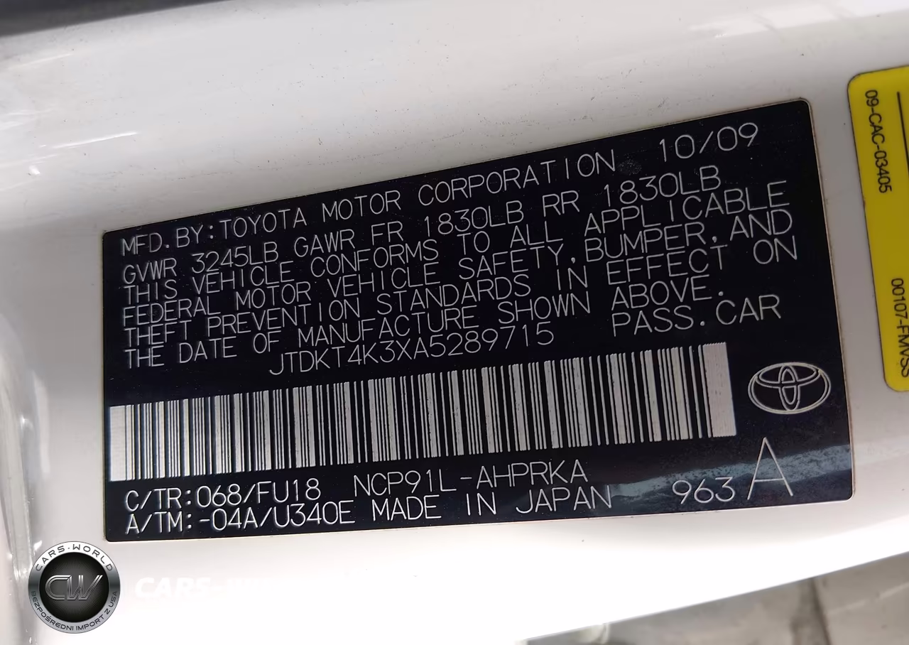 2010 Toyota Yaris VIN:JTDKT4K3XA5289715 - 9
