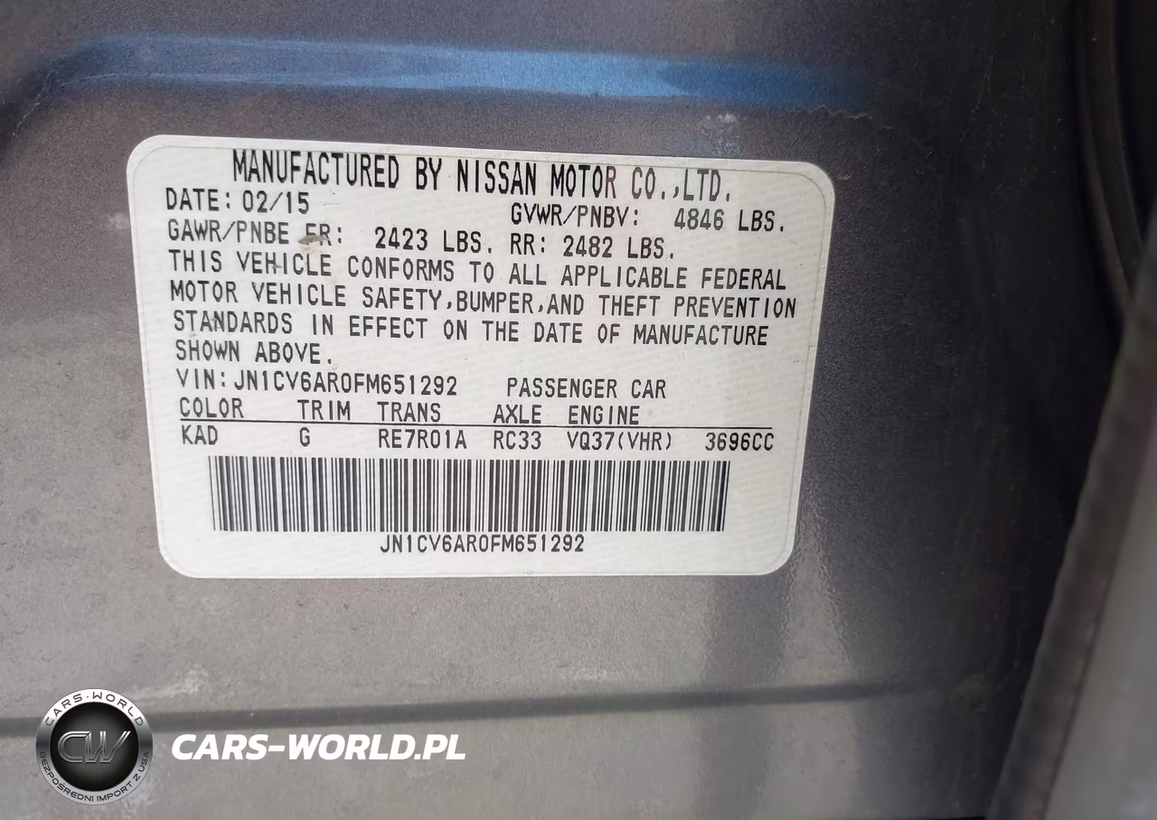 2015 Infiniti Q40 VIN:JN1CV6AR0FM651292 - 9