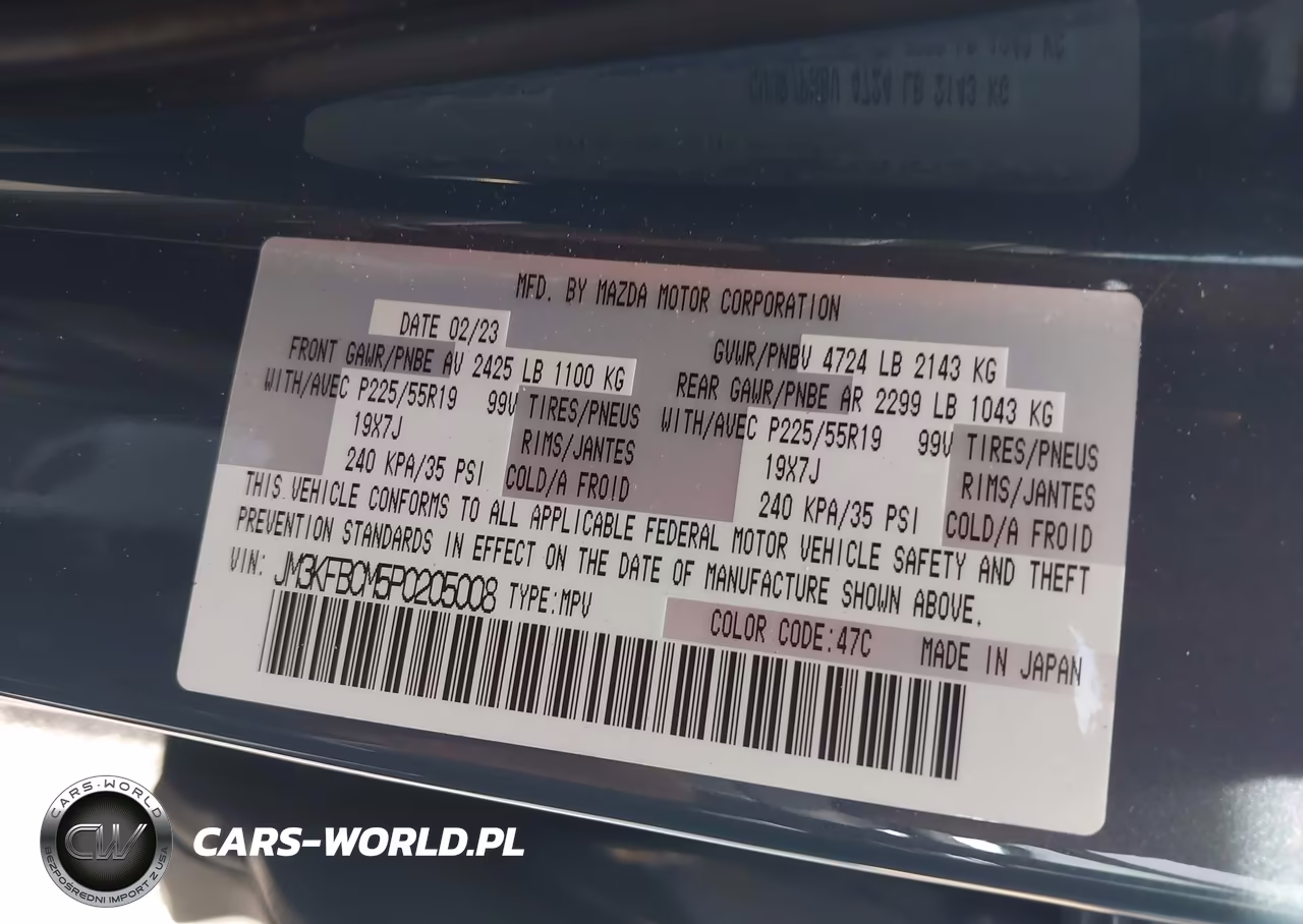 2023 Mazda Cx-5 2.5 S Carbon Edition VIN:JM3KFBCM5P0205008 - 9
