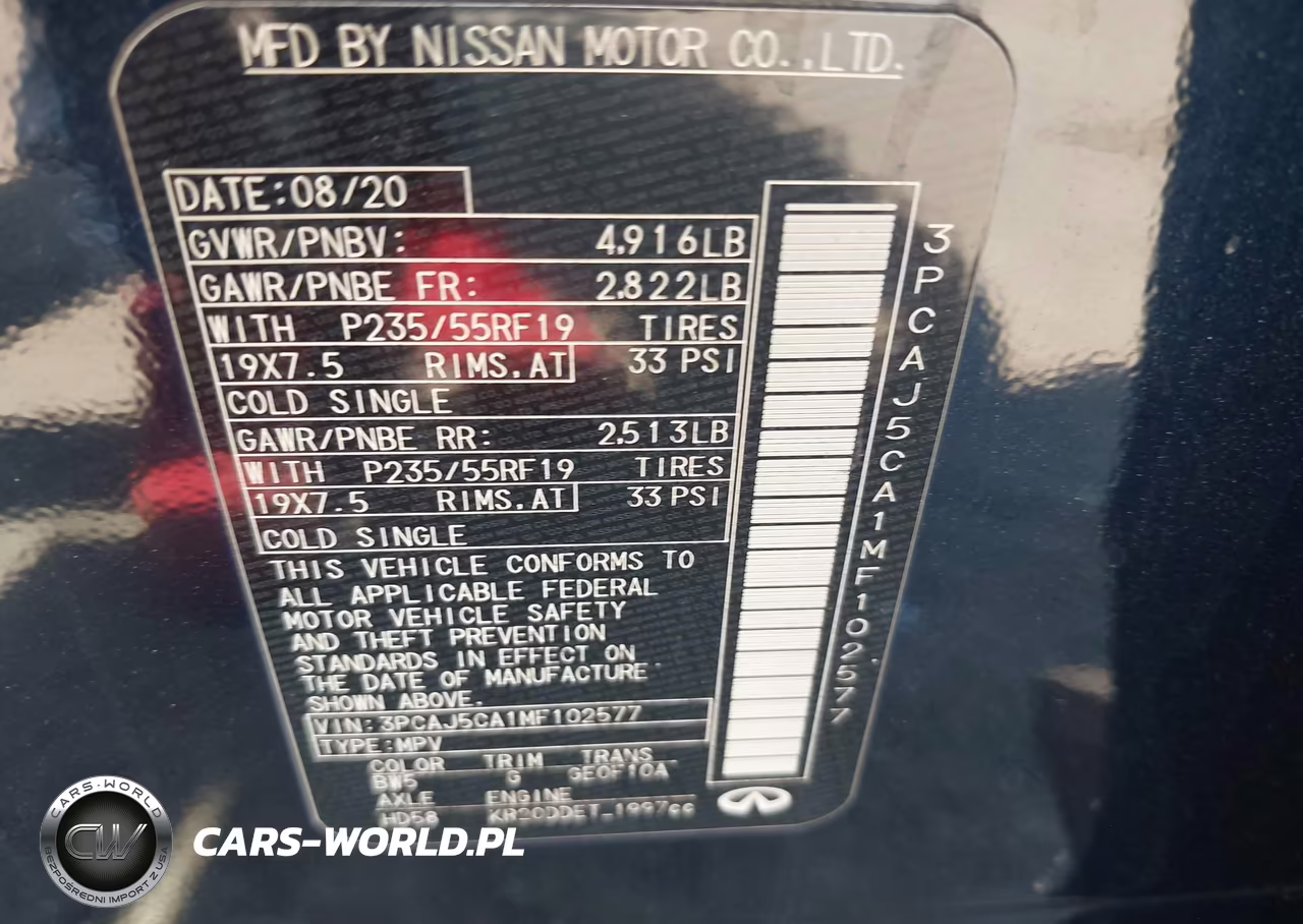 2021 Infiniti Qx50 Essential VIN:3PCAJ5CA1MF102577 - 9