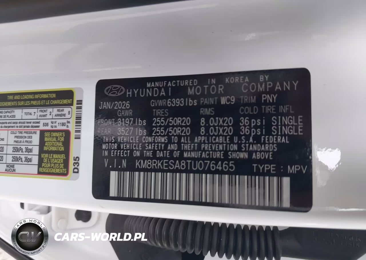 2026 Hyundai Palisade Hev Limited VIN:KM8RKESA8TU076465 - 9