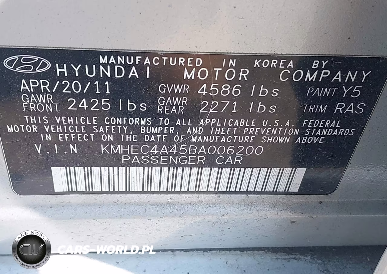 2011 Hyundai Sonata Hybrid VIN:KMHEC4A45BA006200 - 9