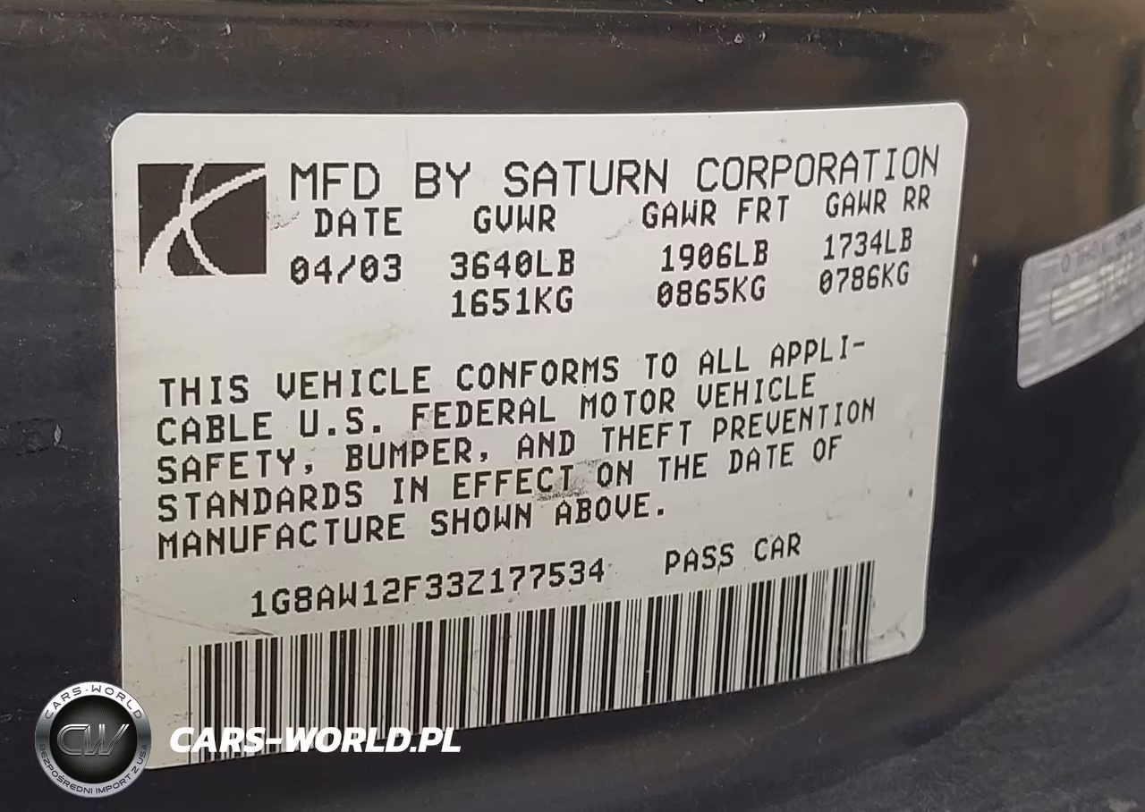 2003 Saturn Ion 3 VIN:1G8AW12F33Z177534 - 9