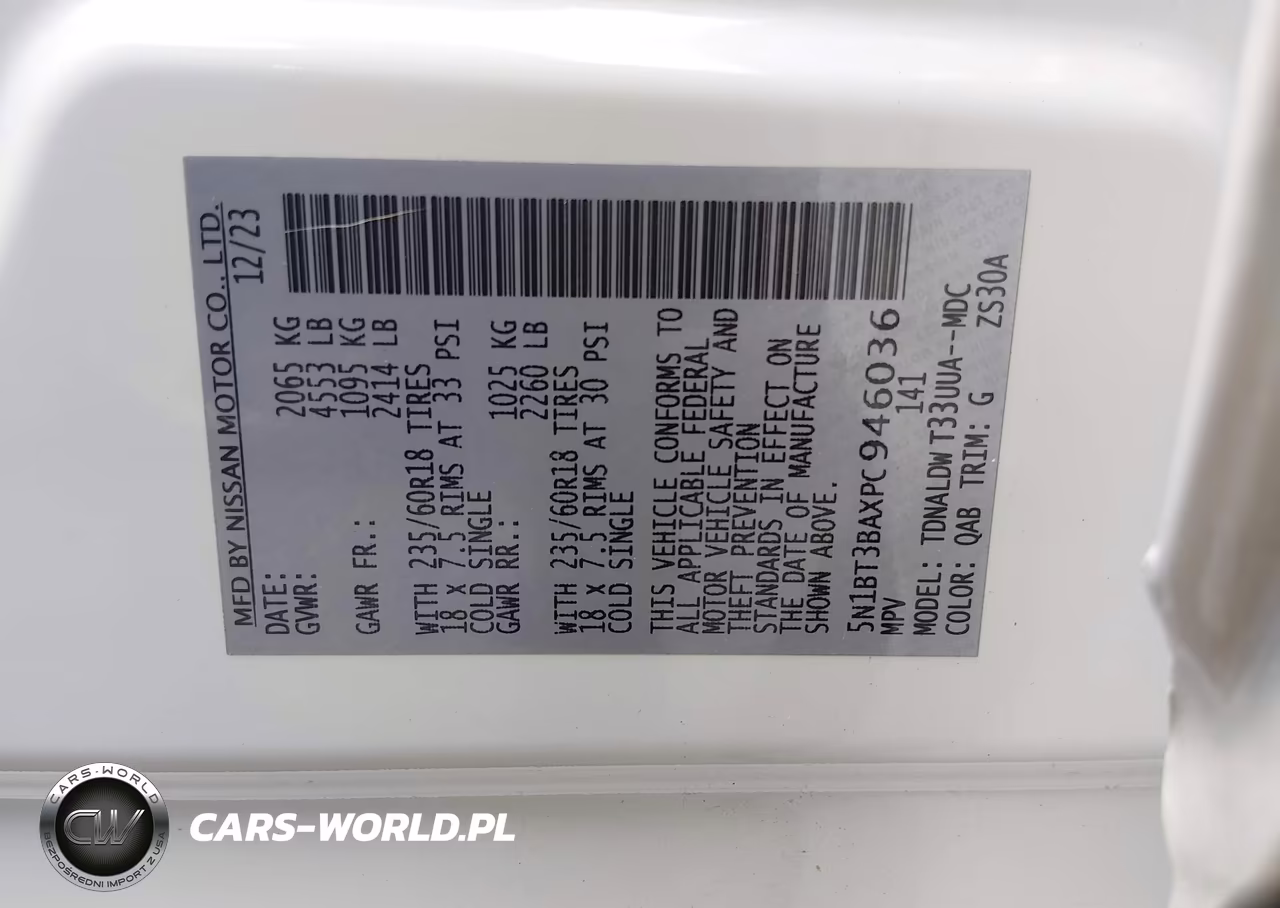 2023 Nissan Rogue Sv Fwd VIN:5N1BT3BAXPC946036 - 9