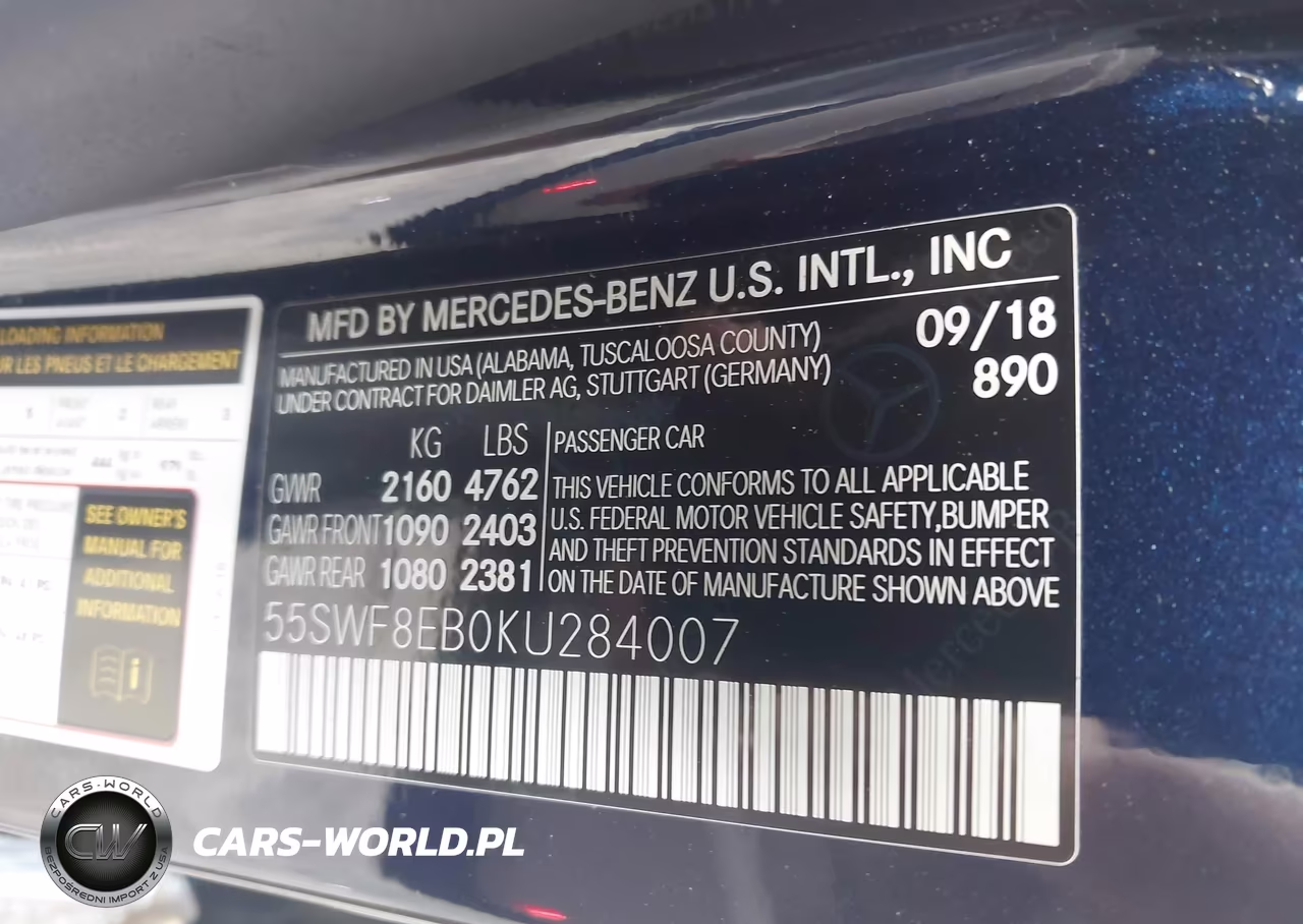 2019 Mercedes-Benz C 300 4Matic VIN:55SWF8EB0KU284007 - 9