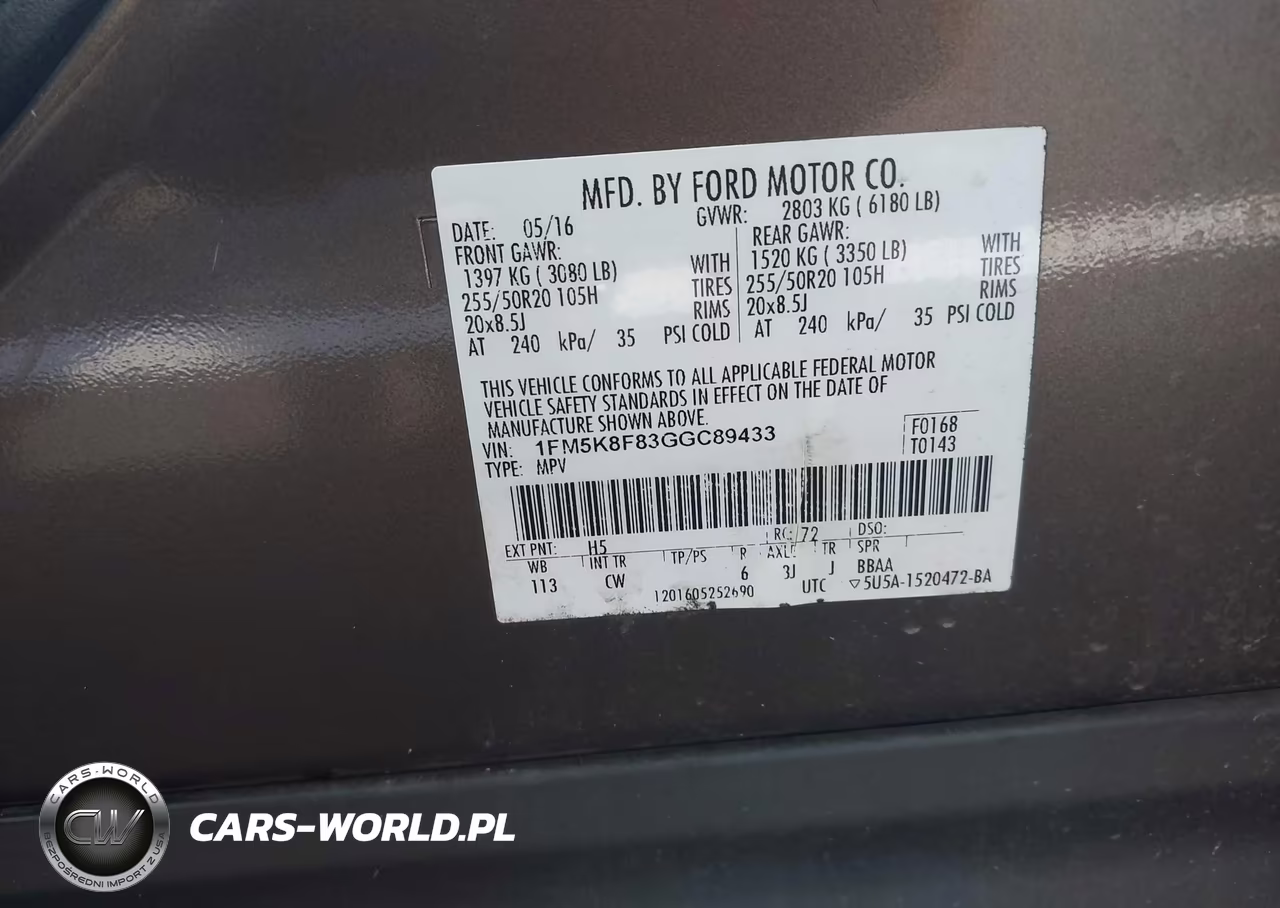 2016 Ford Explorer Limited VIN:1FM5K8F83GGC89433 - 9