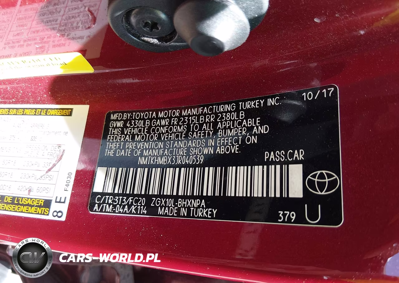 2018 Toyota C-Hr Xle-Xle Premium VIN:NMTKHMBX3JR040539 - 9