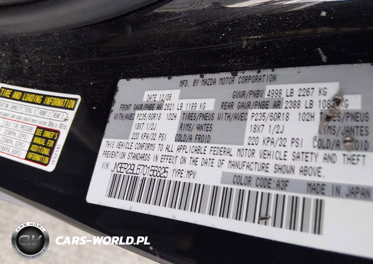 2007 Mazda Cx-7 Grand Touring VIN:JM3ER29L670156825 - 9