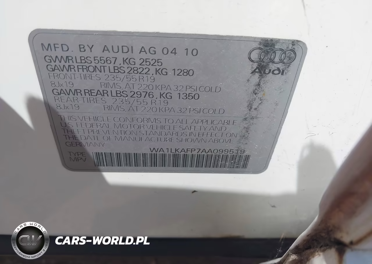 2010 Audi Q5 3.2 Premium VIN:WA1LKAFP7AA099519 - 9