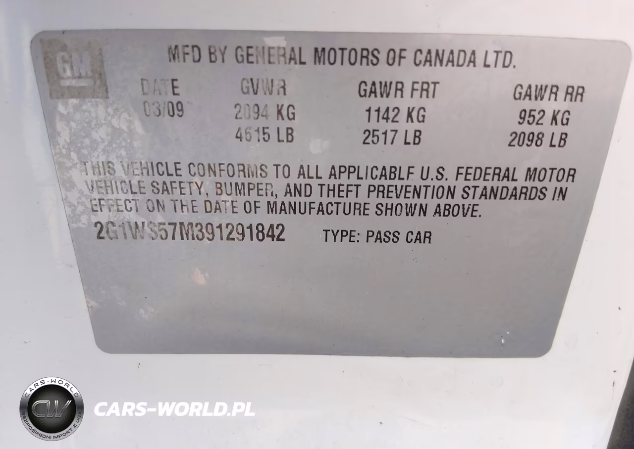 2009 Chevrolet Impala Police VIN:2G1WS57M391291842 - 9
