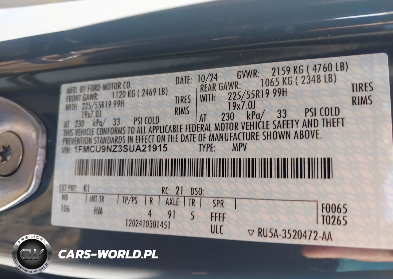 2025 Ford Escape St-Line Select VIN:1FMCU9NZ3SUA21915 - 9