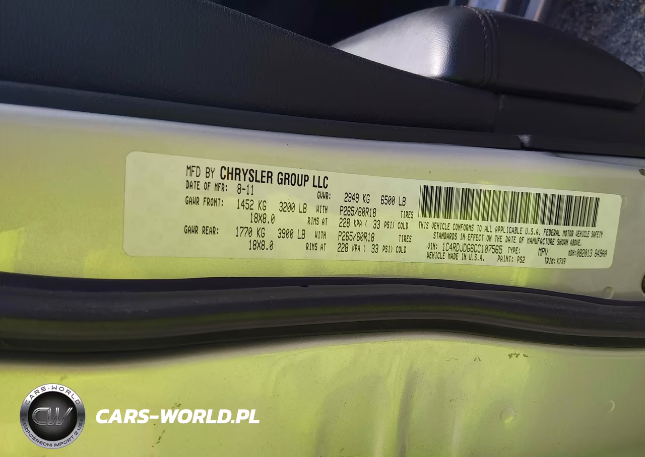 2012 Dodge Durango Crew VIN:1C4RDJDG6CC107565 - 9