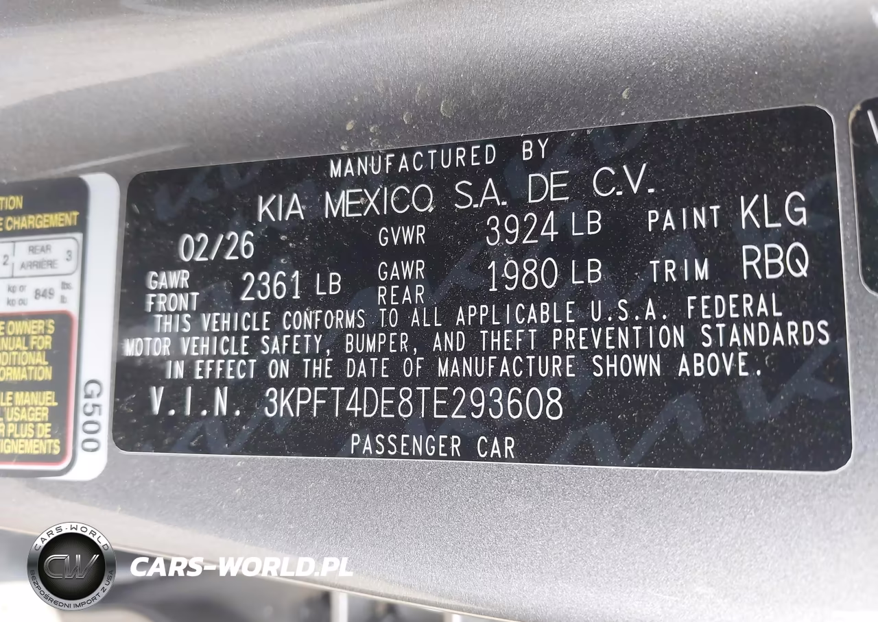 2026 Kia K4 Lxs VIN:3KPFT4DE8TE293608 - 9