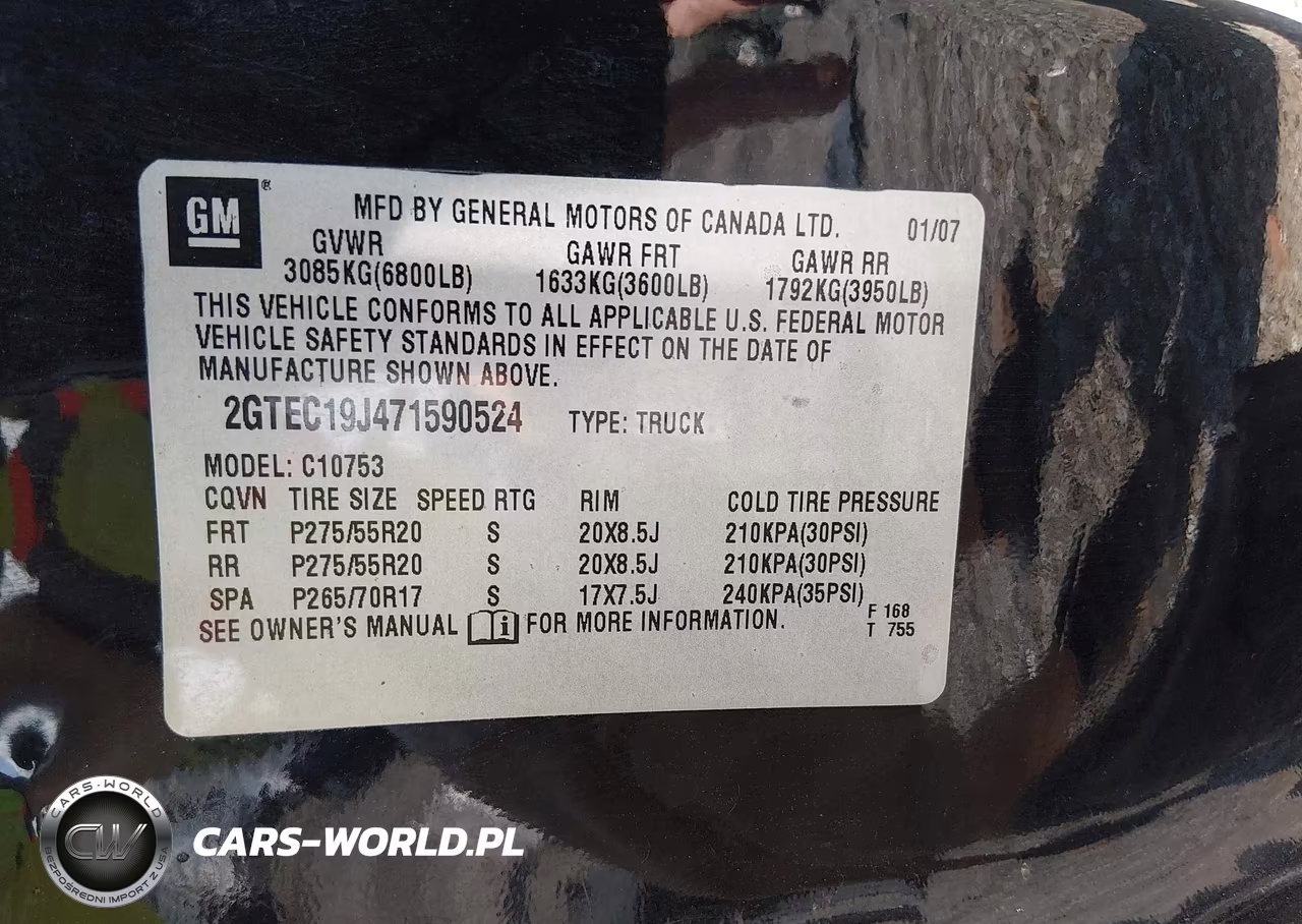 2007 GMC Sierra 1500 Sle2 VIN:2GTEC19J471590524 - 9