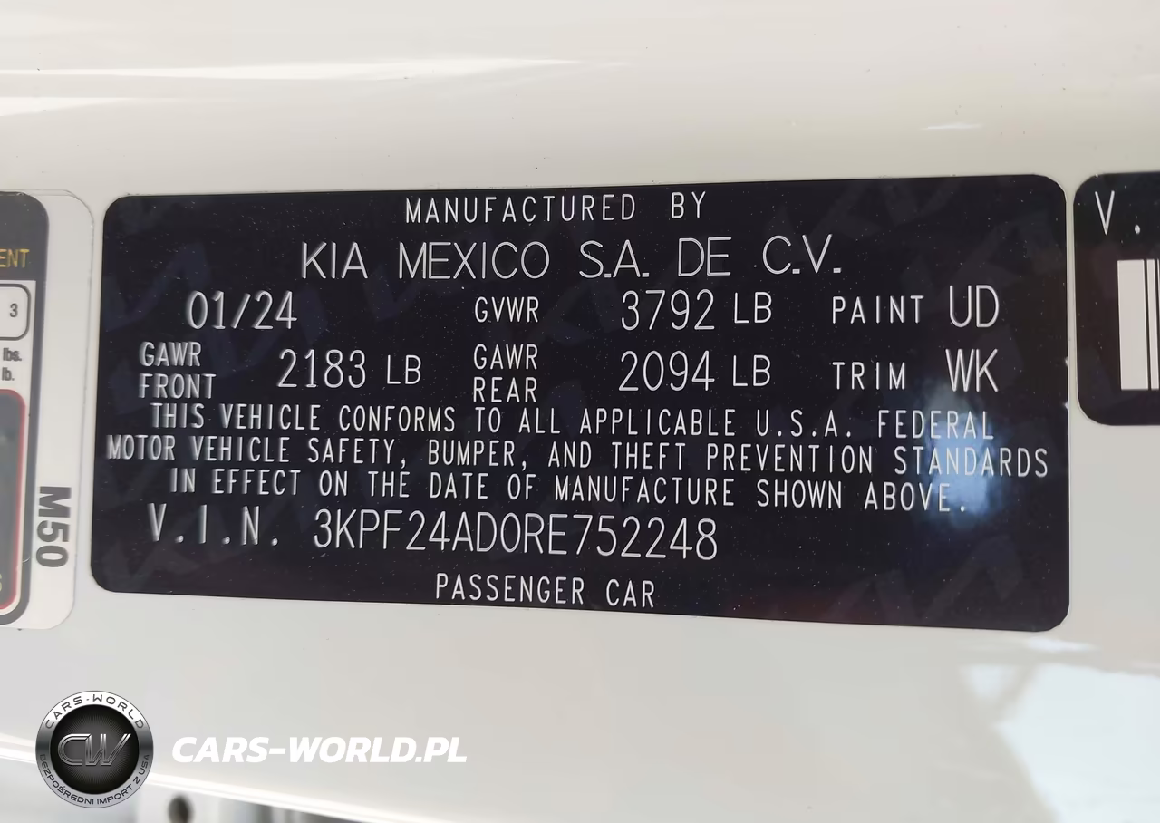 2024 Kia Forte Lx VIN:3KPF24AD0RE752248 - 9