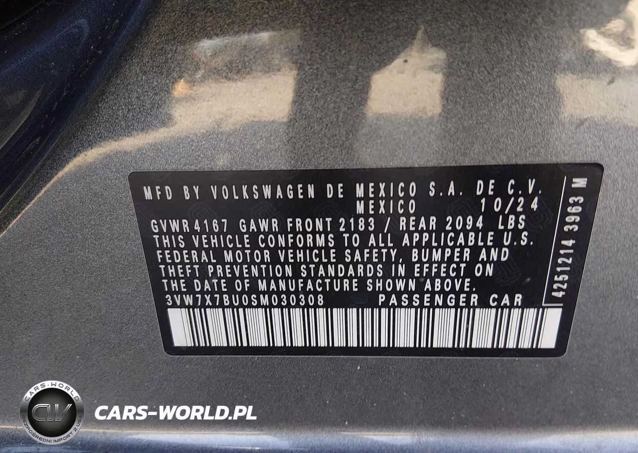 2025 Volkswagen Jetta 1.5T Se VIN:3VW7X7BU0SM030308 - 9