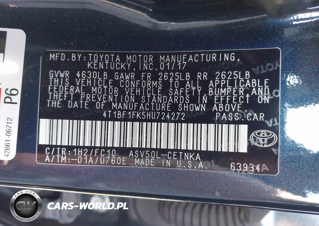 2017 Toyota Camry Le VIN:4T1BF1FK5HU724272 - 9