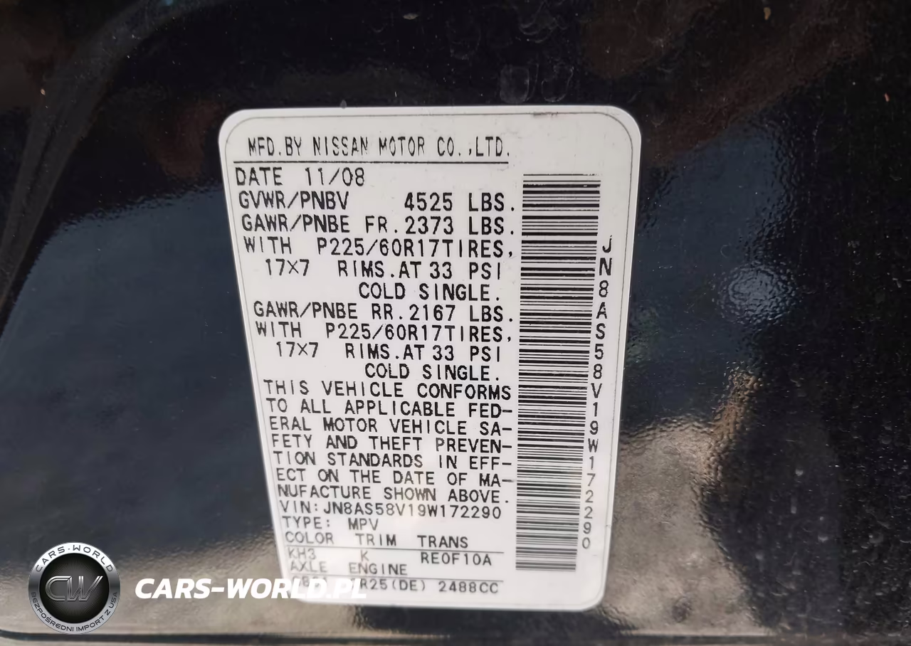 2009 Nissan Rogue Sl VIN:JN8AS58V19W172290 - 9