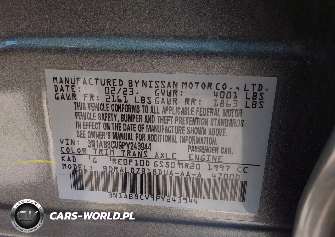 2023 Nissan Sentra Sv Xtronic Cvt VIN:3N1AB8CV9PY243944 - 8