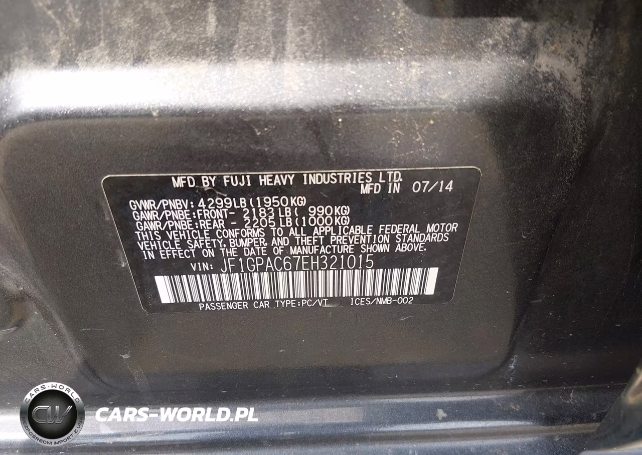 2014 Subaru Impreza 2.0I Premium VIN:JF1GPAC67EH321015 - 9